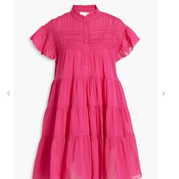 MARANT ÉTOILE Lanikaye tiered‎ cotton-voile mini dress FR 36 - Picture 3 of 4